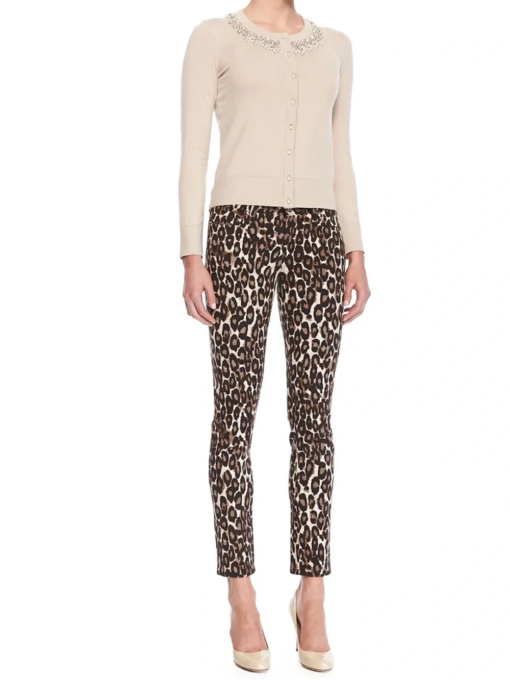 Kate Spade Broome Street Autumn Leopard Print Skinny Crop ankle 28 jeans